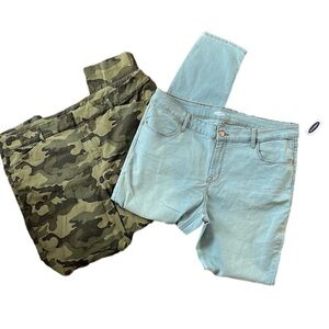 Old Navy Bundle Super Skinny Jean Camo Pixie High Rise Women’s Size 16P
